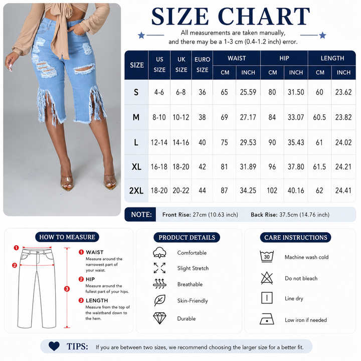 High-Waisted Distressed Frayed Hem Bermuda Jeans