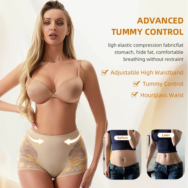 High Waist Lace Shapewear Shorts