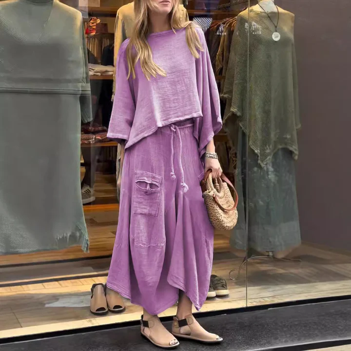 elaxed Top &amp; Skirt Set