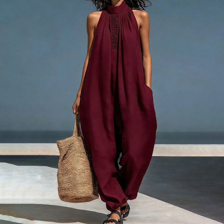 Sleeveless Wide Leg Resort Jumpsuit