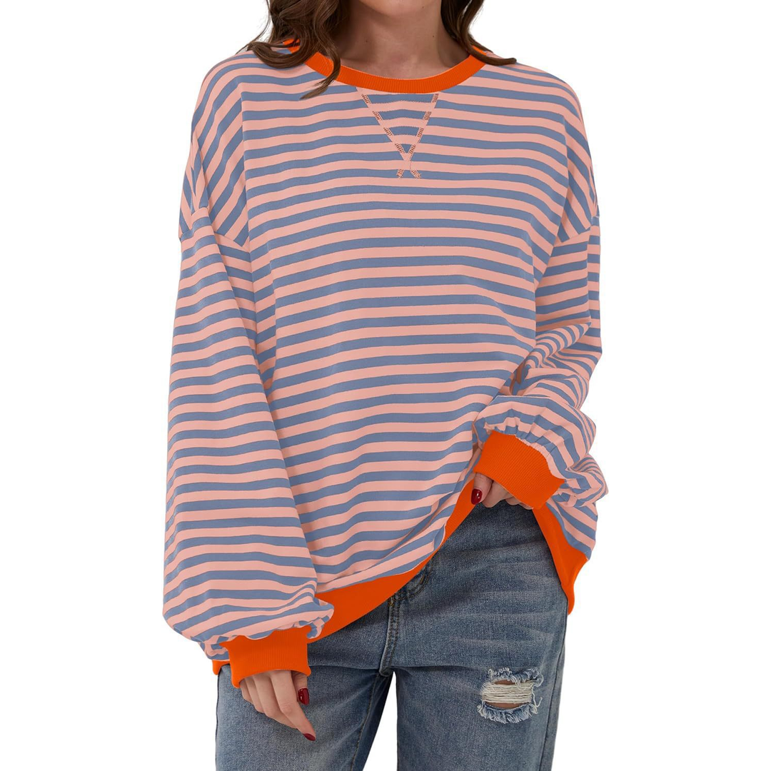 Women’s Striped Oversized Sweatshirt