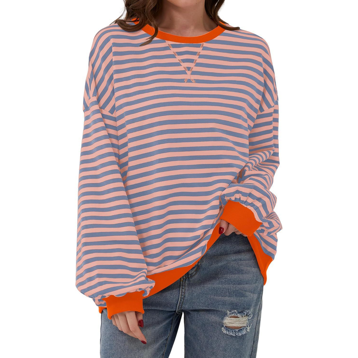 Women’s Striped Oversized Sweatshirt