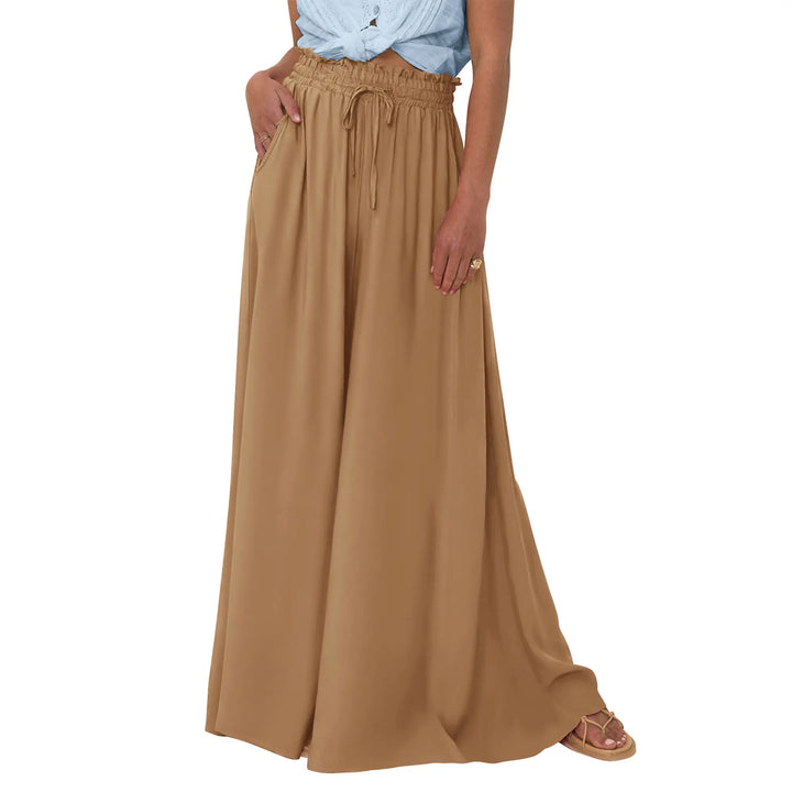 High-Waisted Wide Leg Pants with Pockets