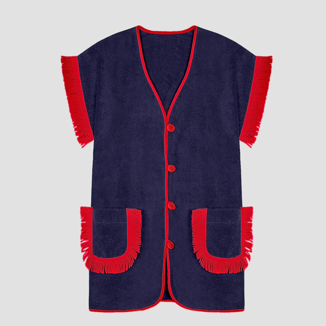 Contrast Trim Knit Cardigan &amp; Shorts Set