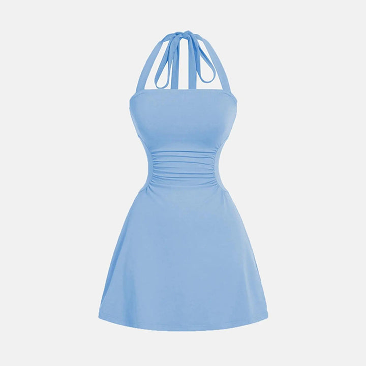 French Inspired Polka Dot Summer Mini Dress