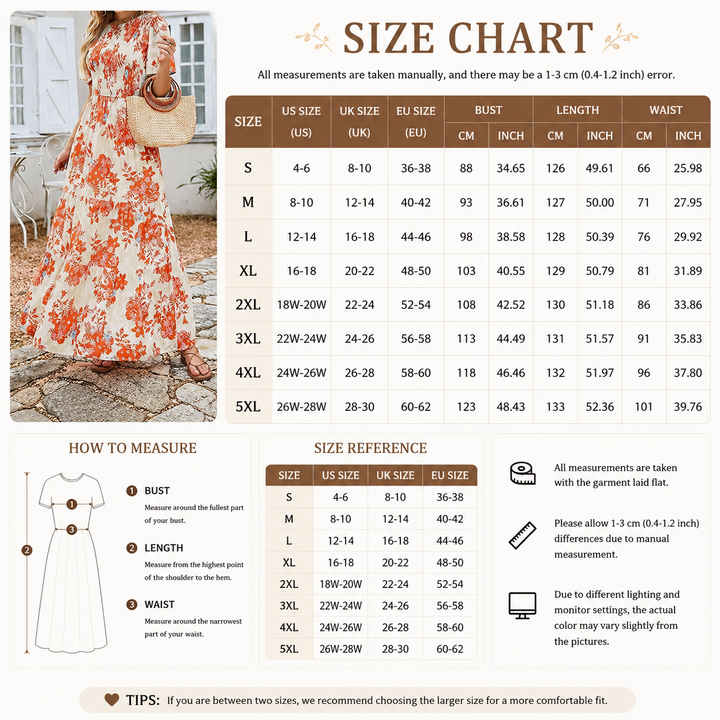Elegant Boho Floral Maxi Dress