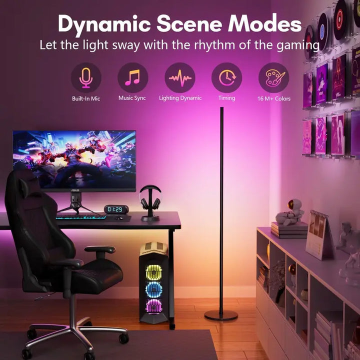 Sound-Reactive LED Floor Lamp