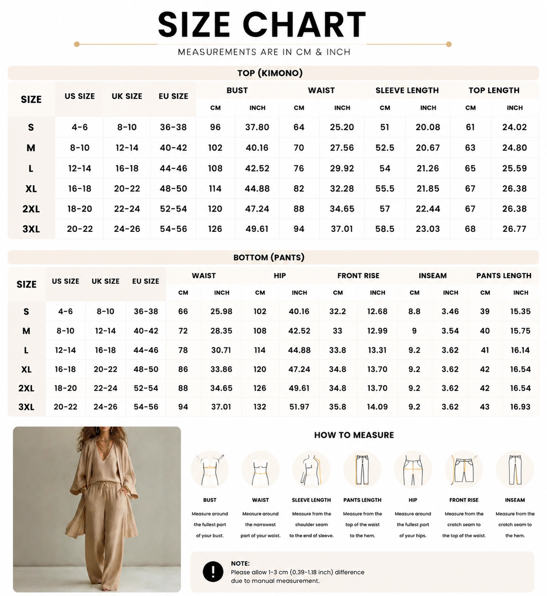 Elegant 3-Piece Resort Wide Leg Pants Set