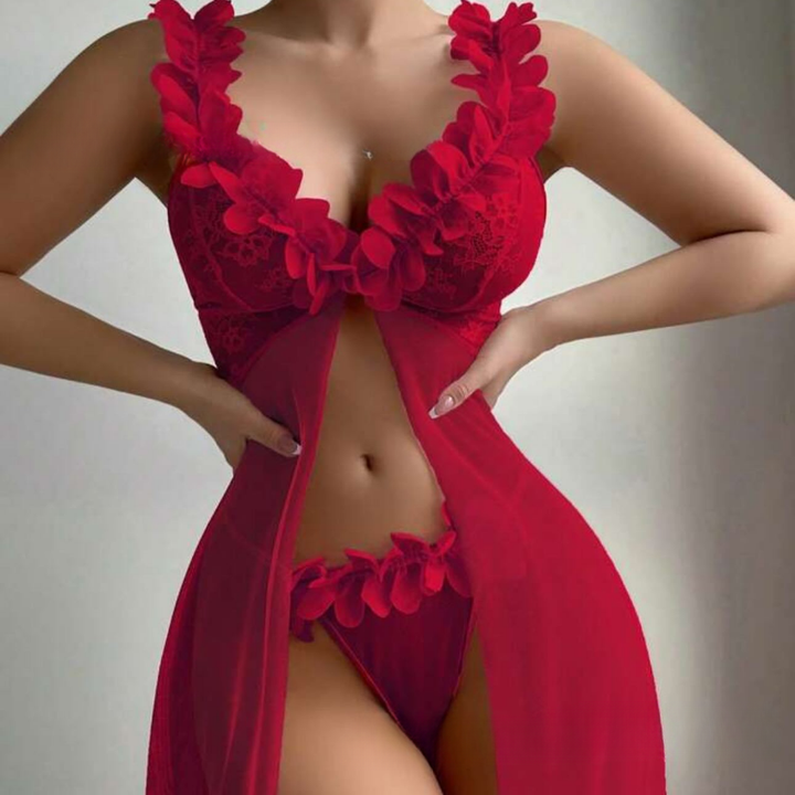 Women’s Sheer Mesh Maxi Lingerie Dress