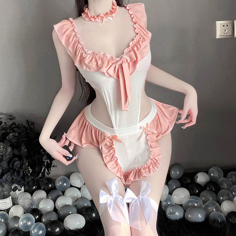 Sexy cute maid costume role play uniform set-D8936