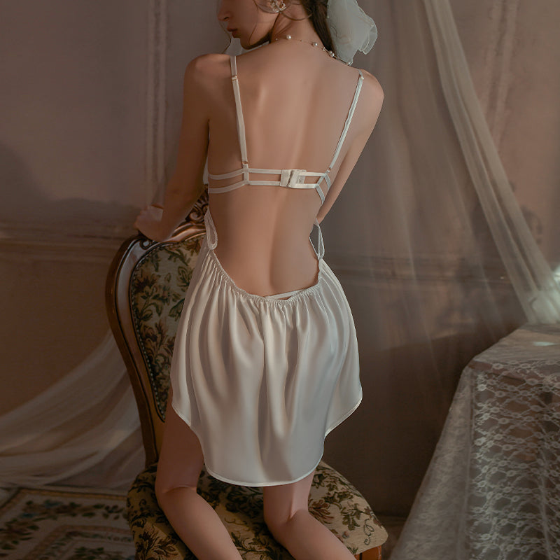Sexy Nightdress Butterfly Slit Temptation Pajamas-D8956