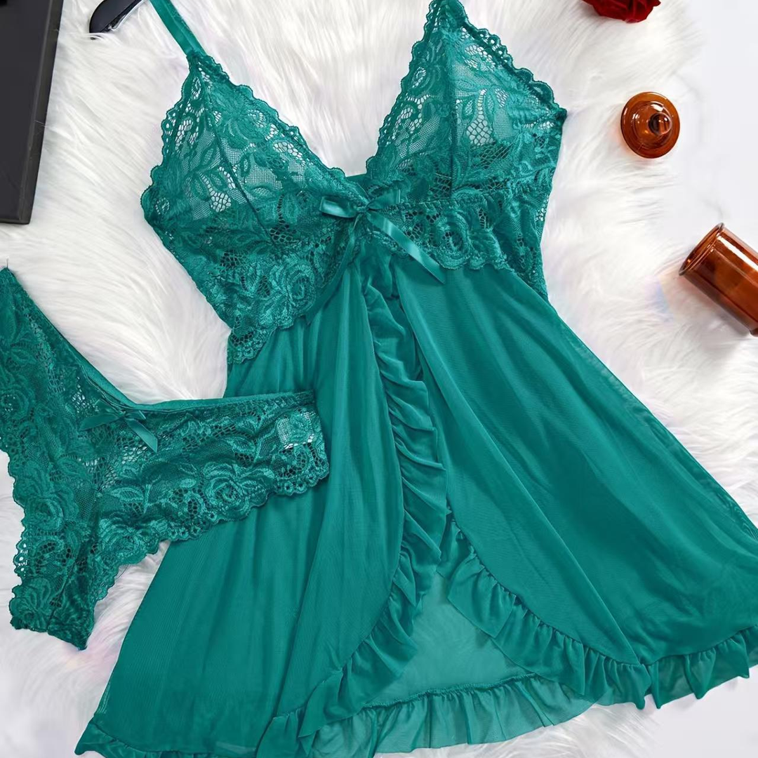 Women’s Lace Babydoll Lingerie Set