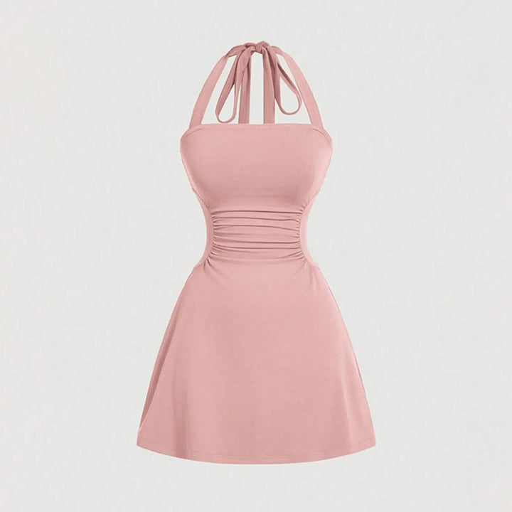 French Inspired Polka Dot Summer Mini Dress