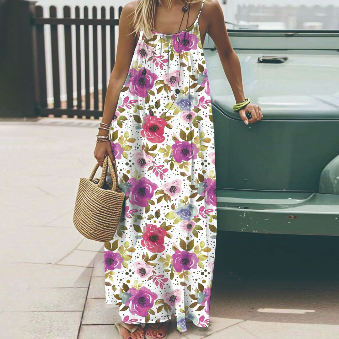 Plus-size backless halter dress