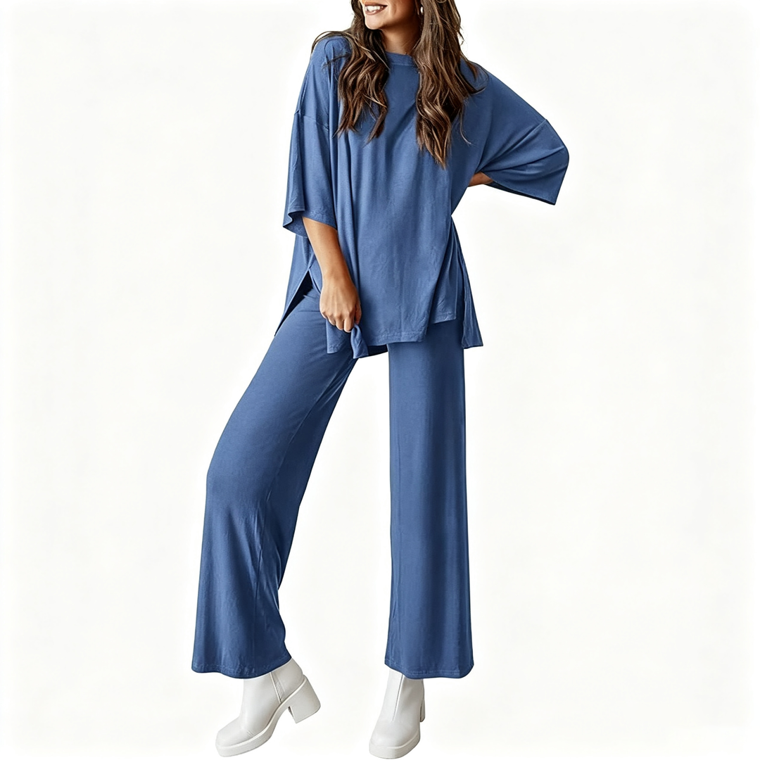 Elegant Casual Lounge Pants Set
