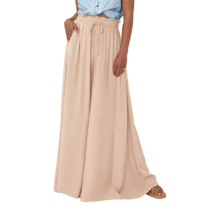High-Waisted Wide Leg Pants with Pockets