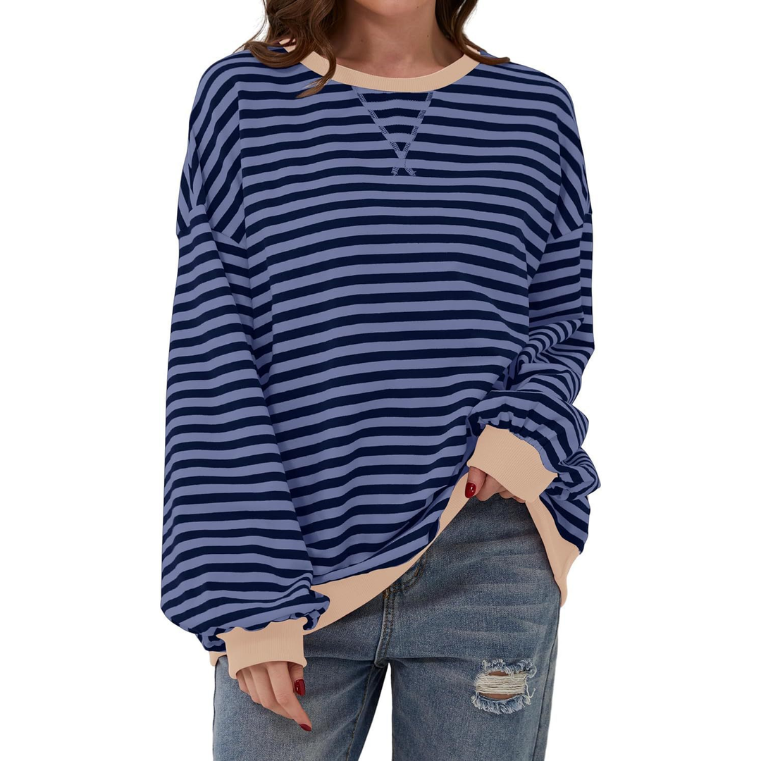 Women’s Striped Oversized Sweatshirt