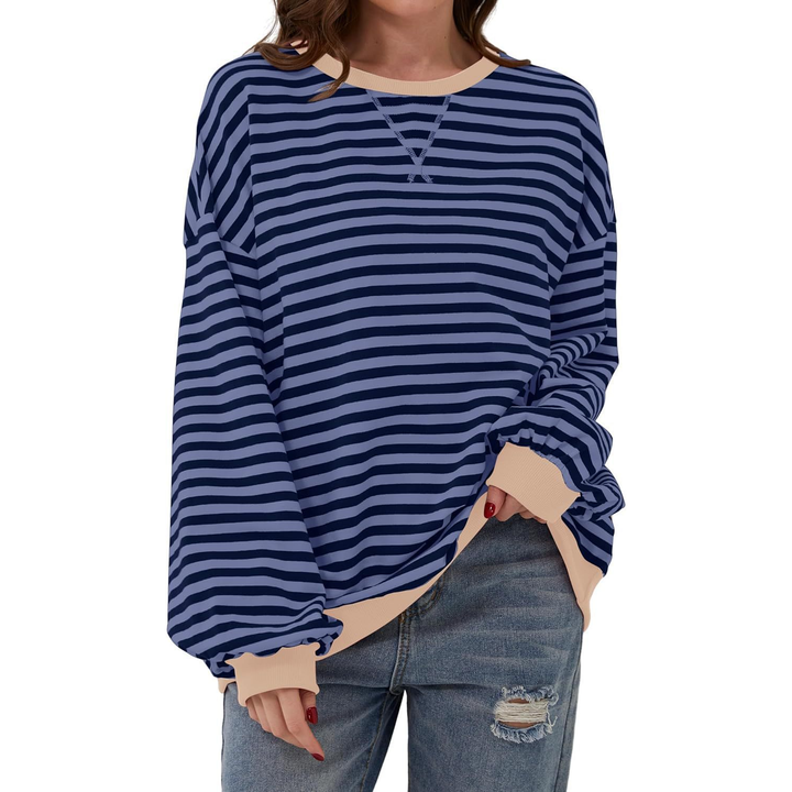 Women’s Striped Oversized Sweatshirt