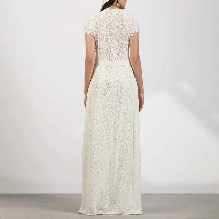Elegant Floral Lace Wide Leg Jumpsuit
