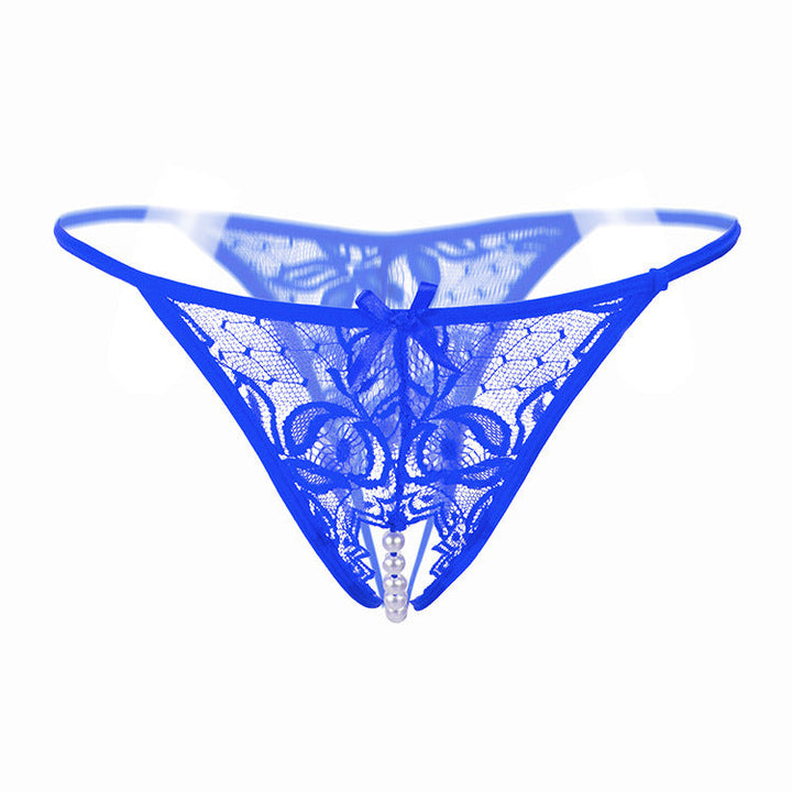 Sexy Pearl Open Crotch Transparent T-Back
