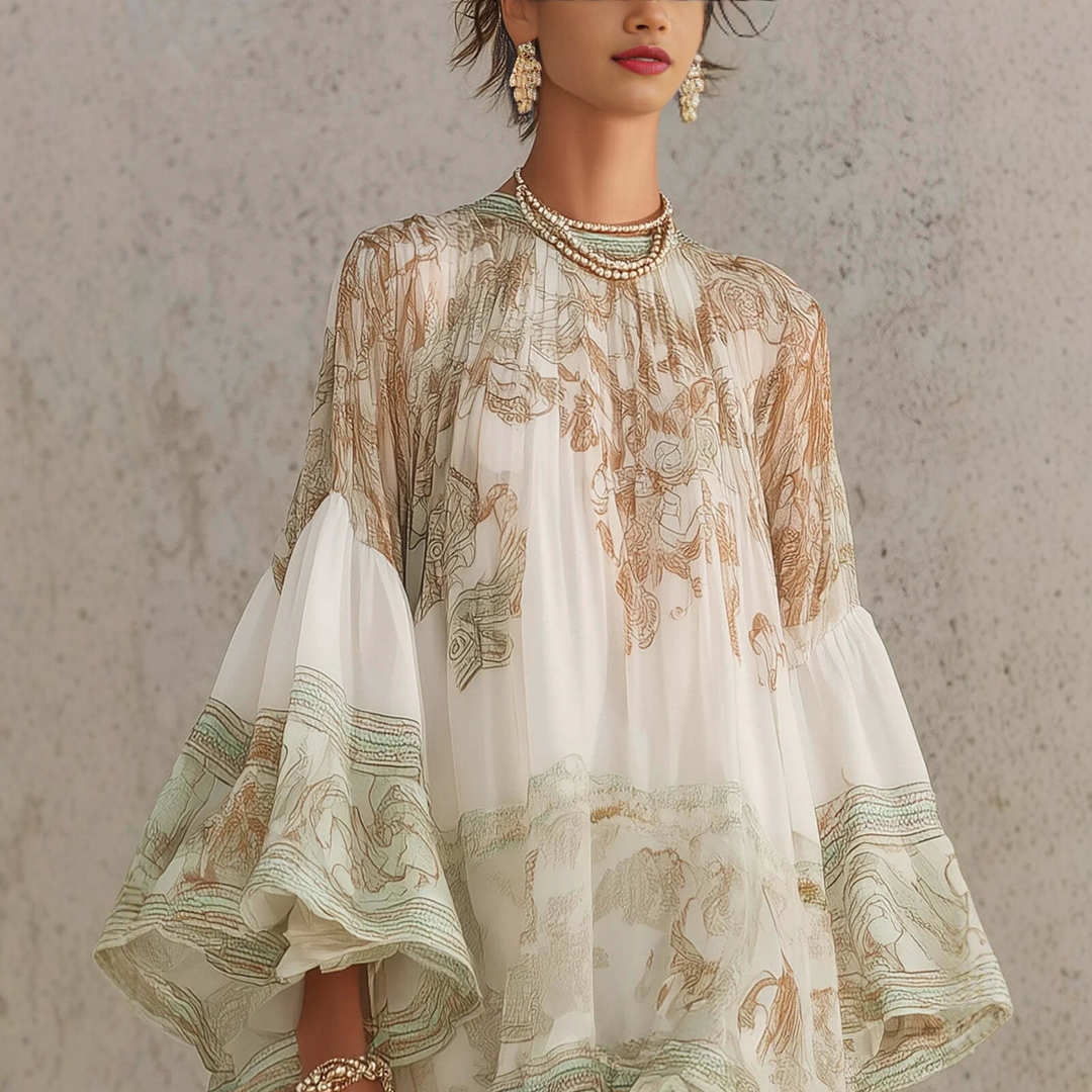 Elegant Boho Ruffle Maxi Dress