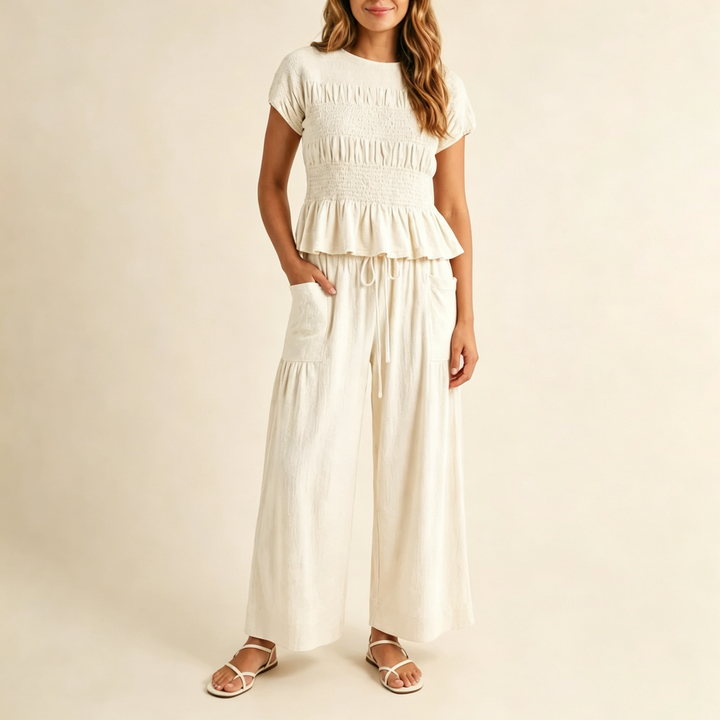 Relaxed Fit Short Sleeve Lounge Set
