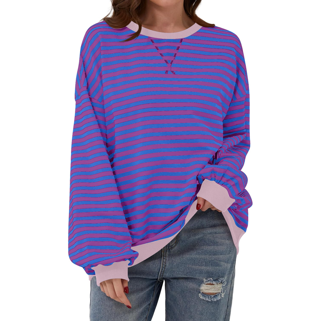 Women’s Striped Oversized Sweatshirt