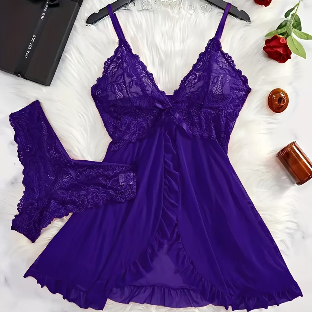Women’s Lace Babydoll Lingerie Set