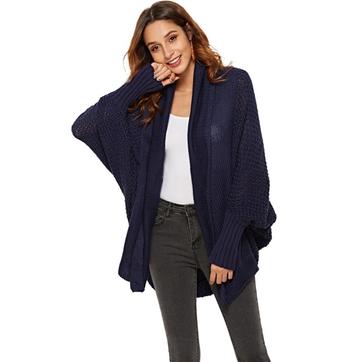 Women’s Off-Shoulder Knit Cardigan – Oversized Fit