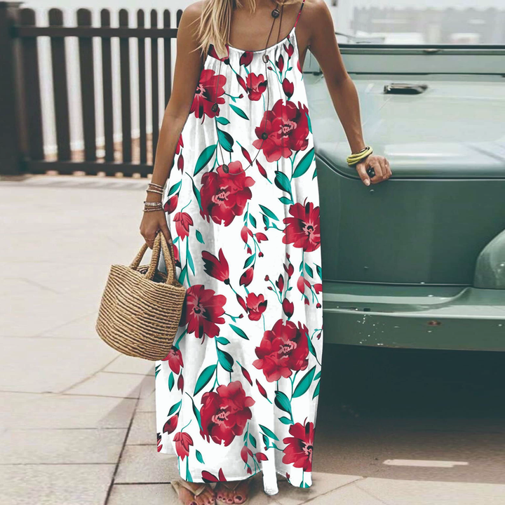 Plus-size backless halter dress