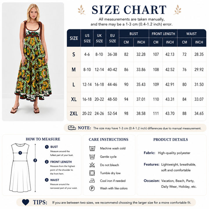 Artisan Tie-Shoulder Botanical Print Maxi Dress
