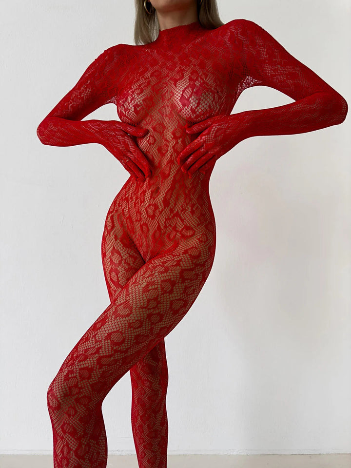 Sensual Cut-Out Leopard Bodysuit