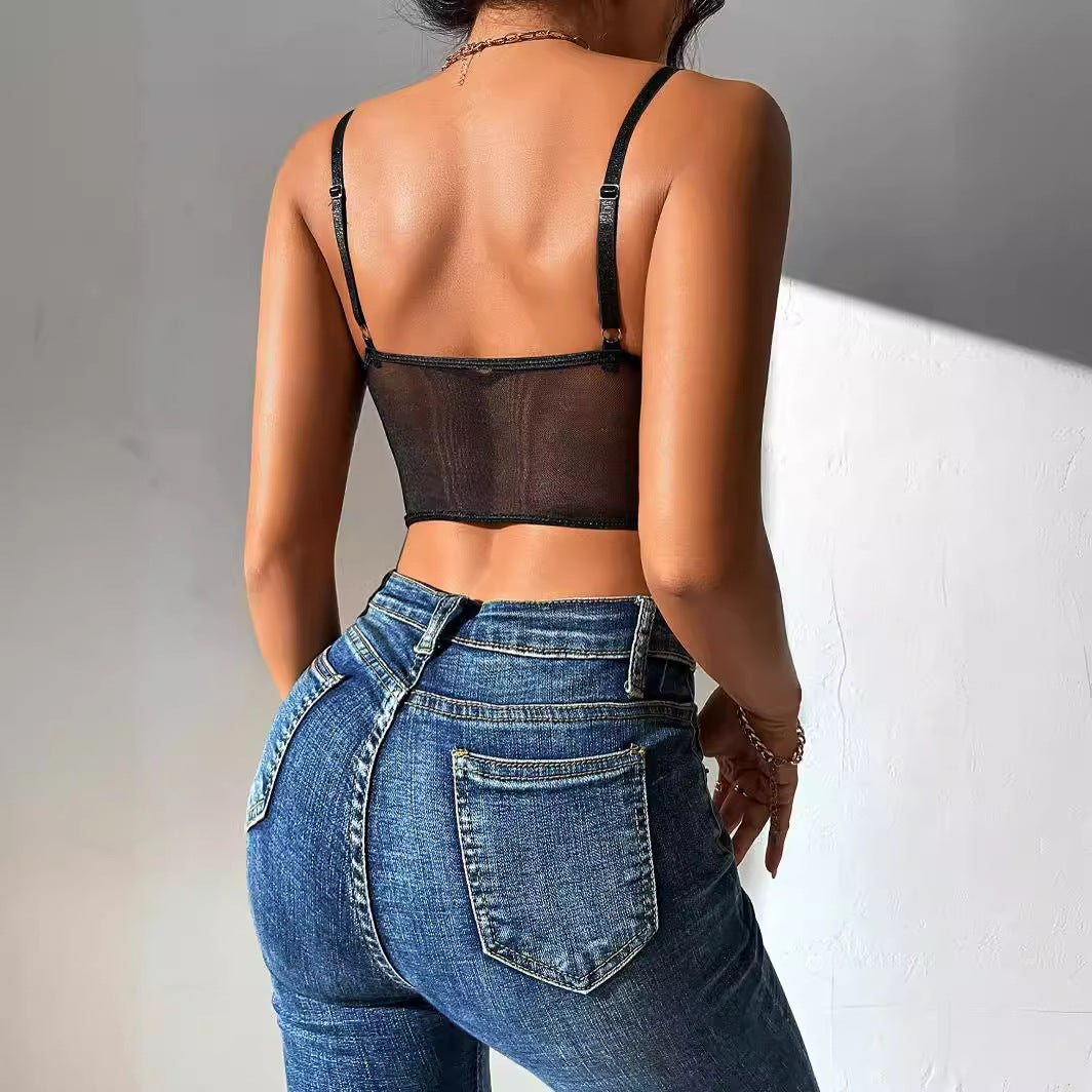Lace patchwork camisole