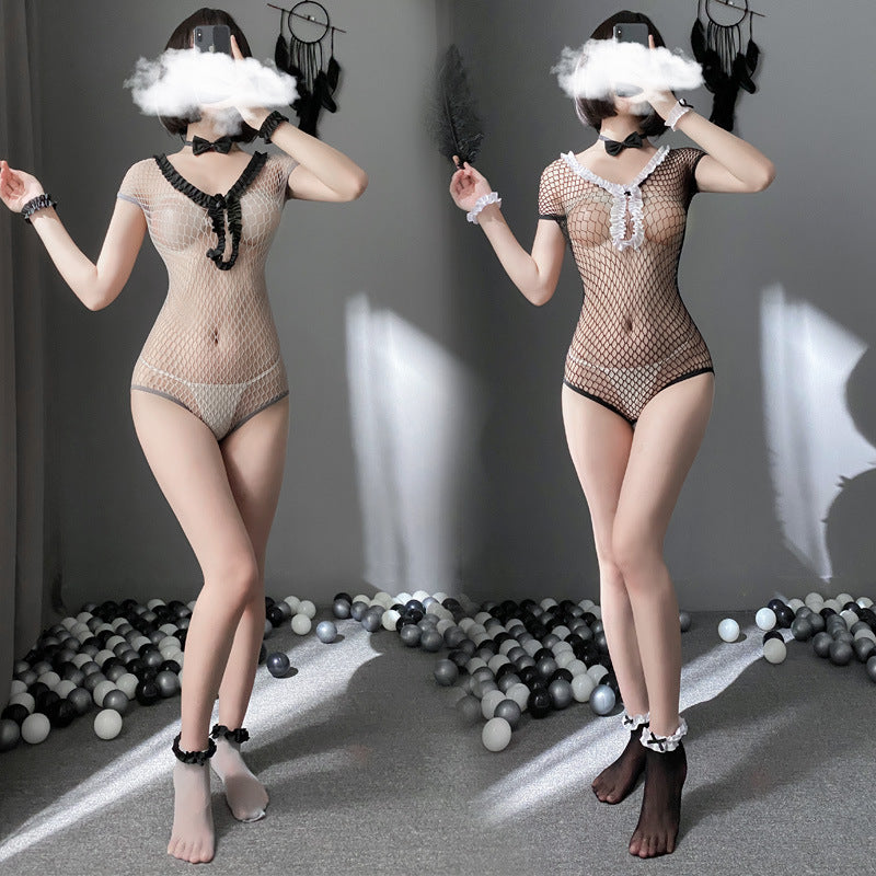 Sexy Net Bunny Girl Temptation Bodysuit