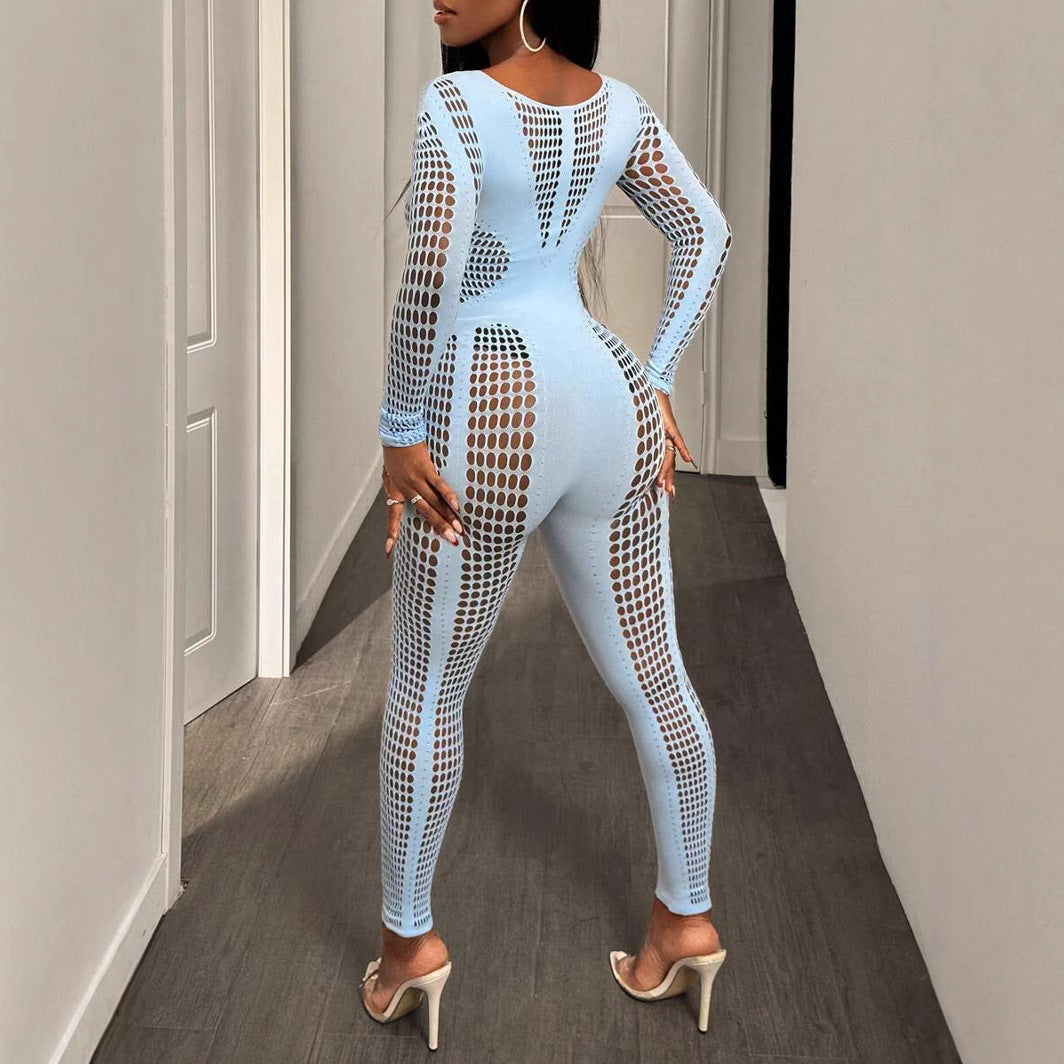 Knitted Sculpting One-Piece Jumpsuit