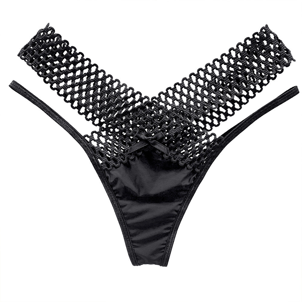 Interwoven hollow ice silk briefs