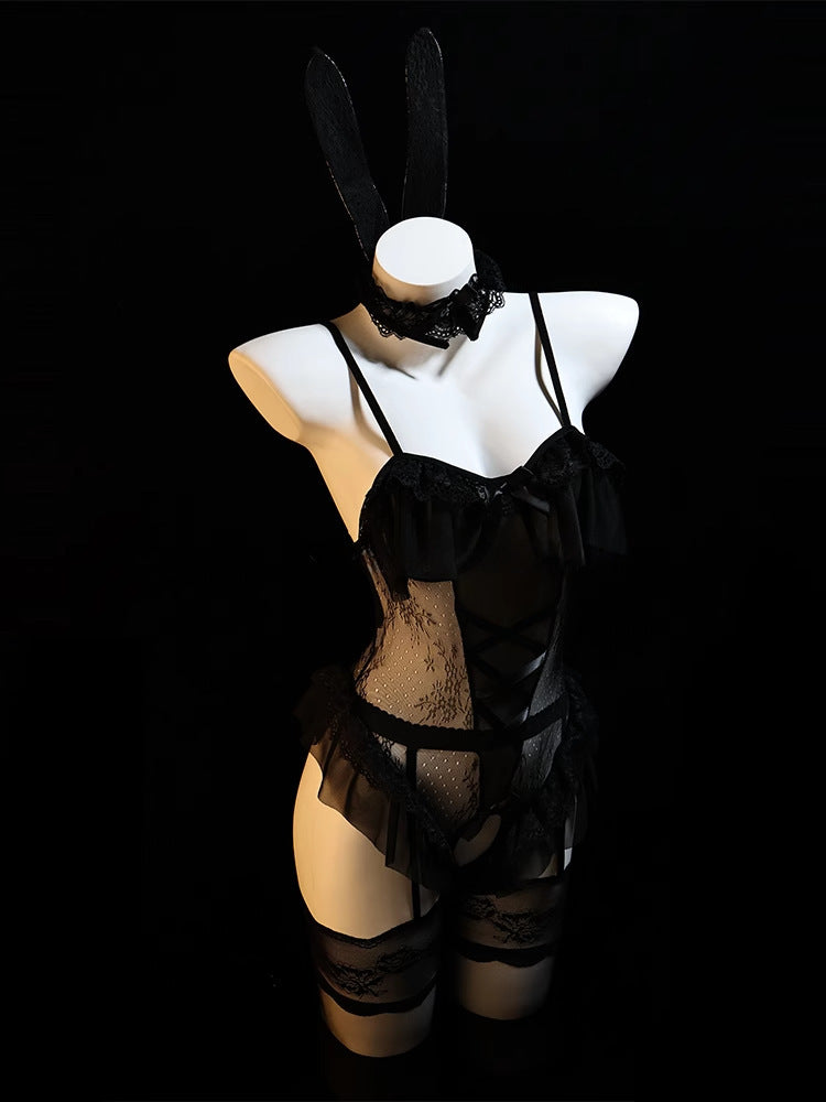 Red Bunny-Inspired Costume Set