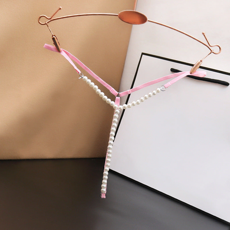 Pearl-Detail Low-Rise Thong