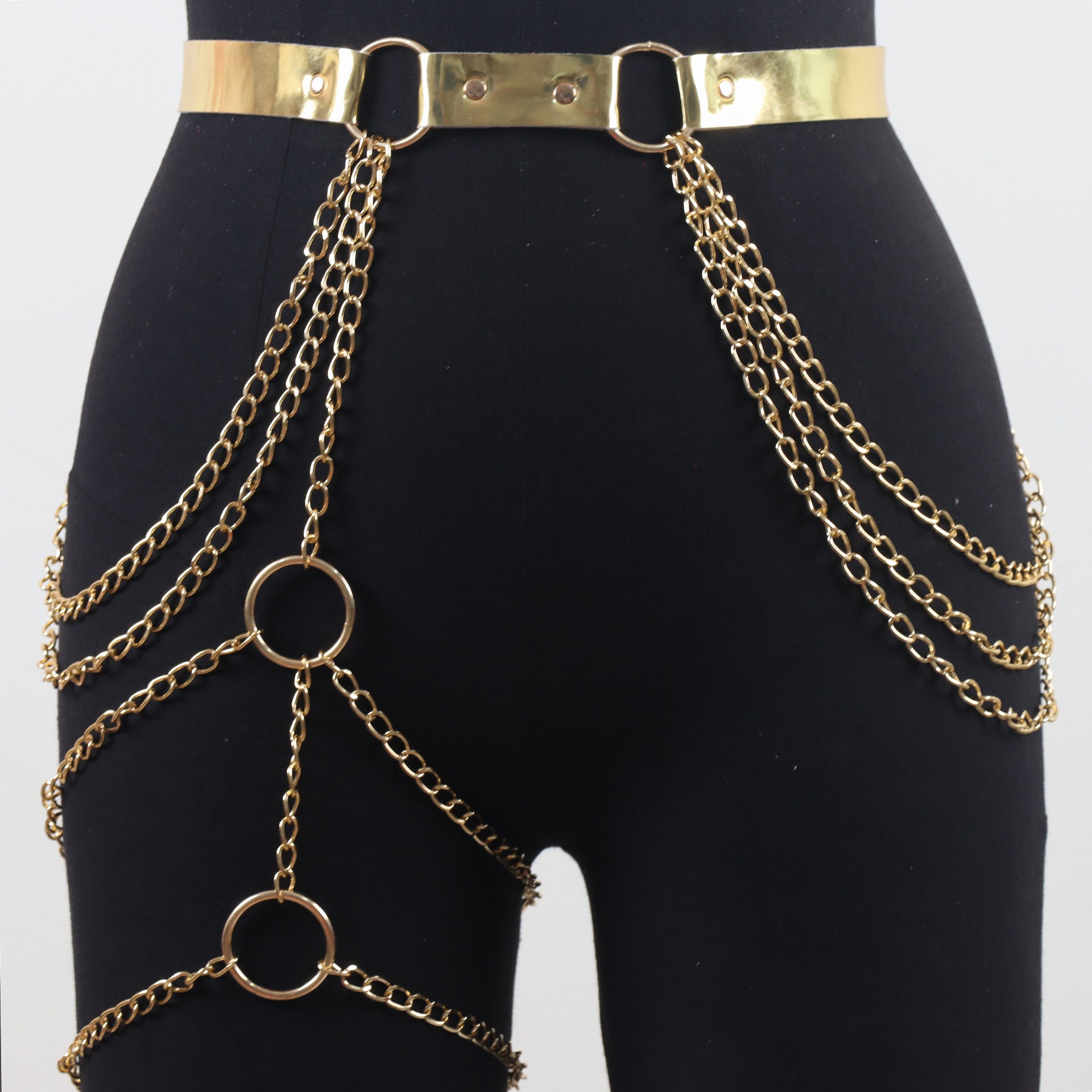 Waist and leg chain multi-layer tassels