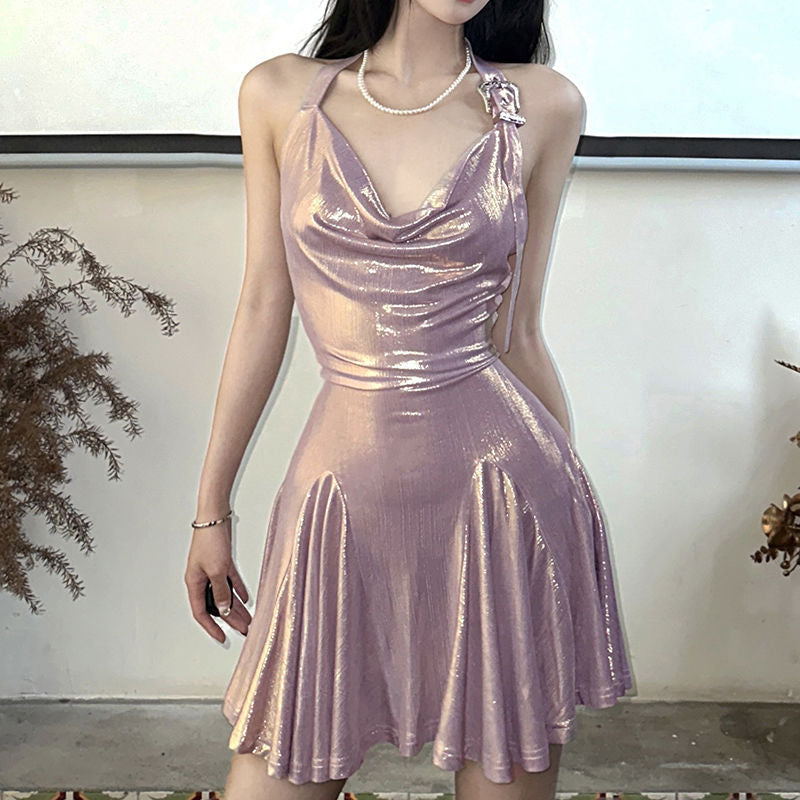 Halter sleeveless dress