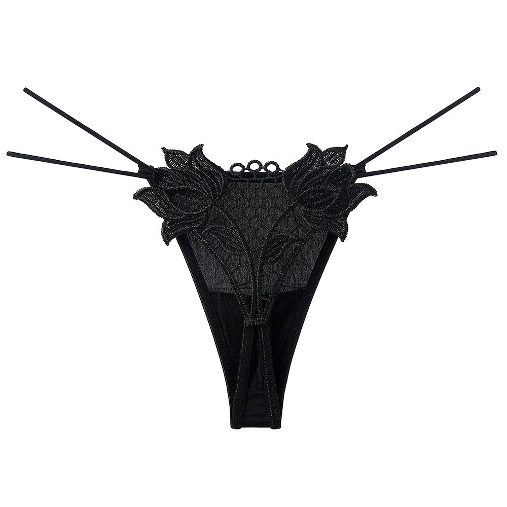 Ice Silk Sexy Embroidered Thong