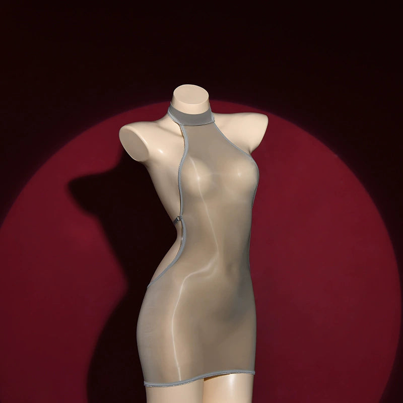 Horse oil stockings thin passionate jumpsuit