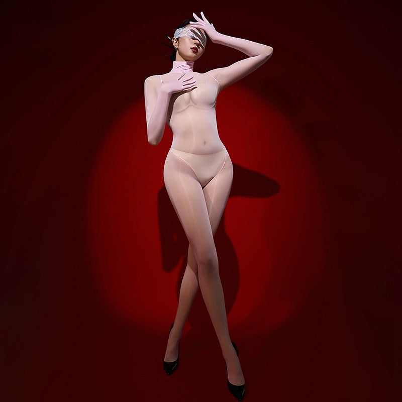 8D Glossy Seamless Full-Body Bodystocking