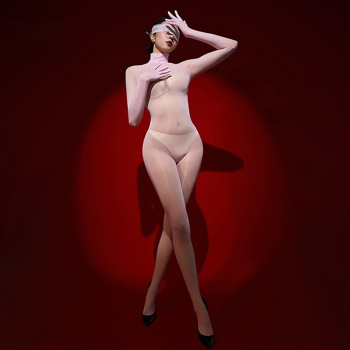 8D Glossy Seamless Full-Body Bodystocking
