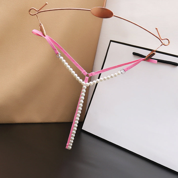 Pearl-Detail Low-Rise Thong
