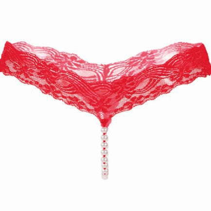 Transparent seamless pearl thong