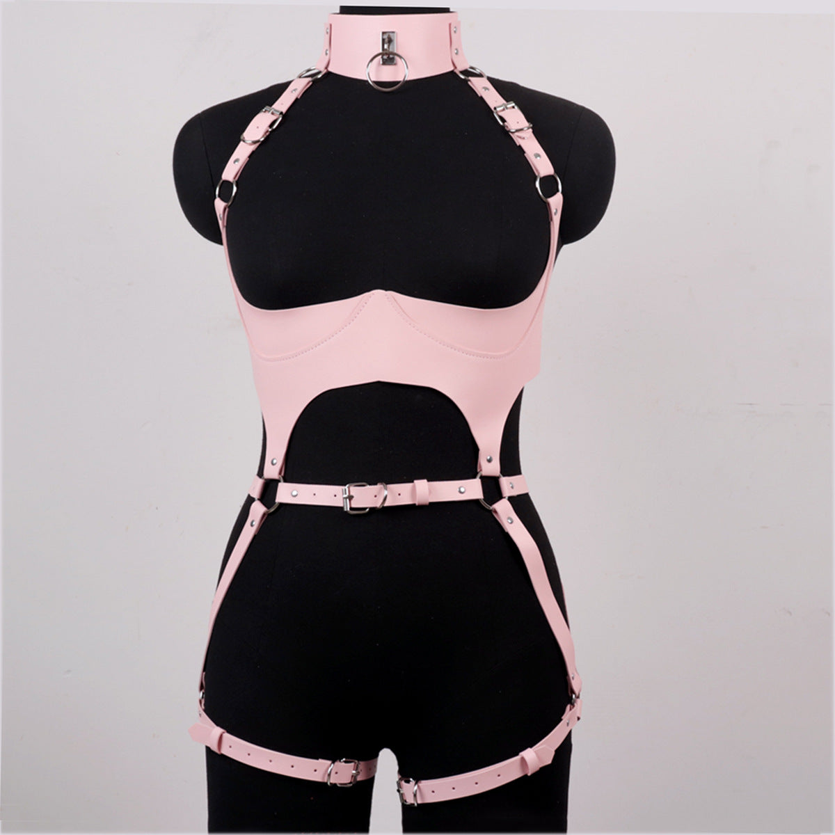 Leather bondage SM hollow bondage