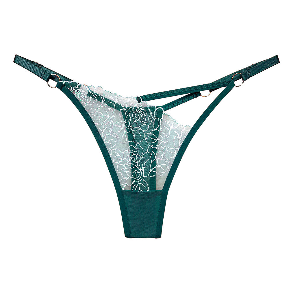 Lace V-shaped thong