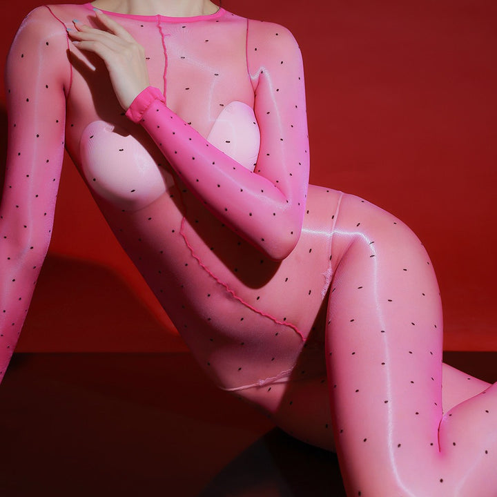 Polka Dot Aurora Sheer Bodystocking