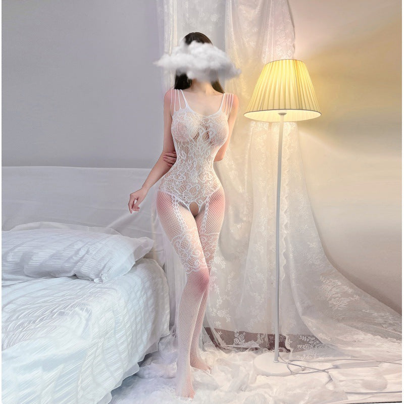 women's fishnet stockings bodysuit